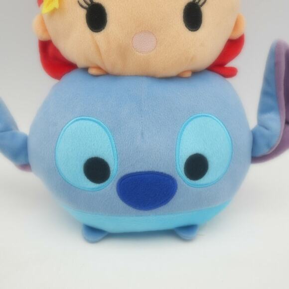 Disney Tsum Tsum Plush Pillow Stack Stitch Ariel Winnie The Pooh - Picture 2 of 8